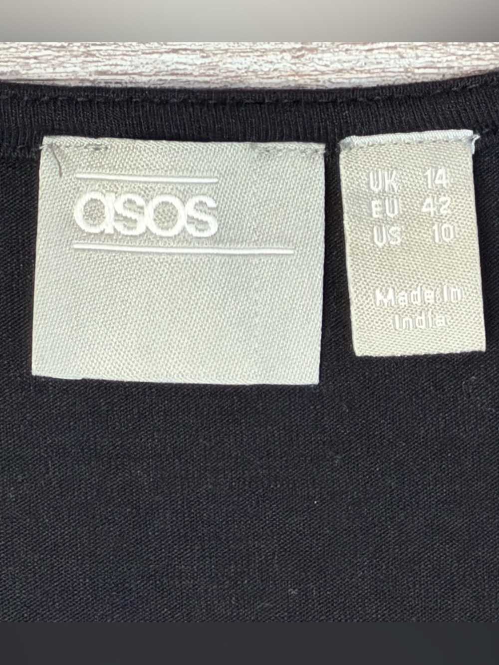 ASOS DESIGN Embroidered Midi Button Through Tea Dress Black Fit & Flare Size 10 - Picture 4 of 15